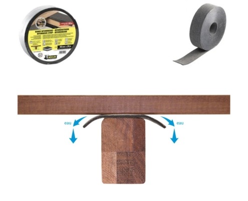DECKiBOIS utilise les bandes bitulineuses pour l'isolation des lambourdes de terrasse en bois