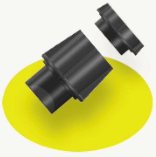 réhausse qui se positionne au dessus du plots pvc réglable et permet d’ajuster la hauteur des plots avec