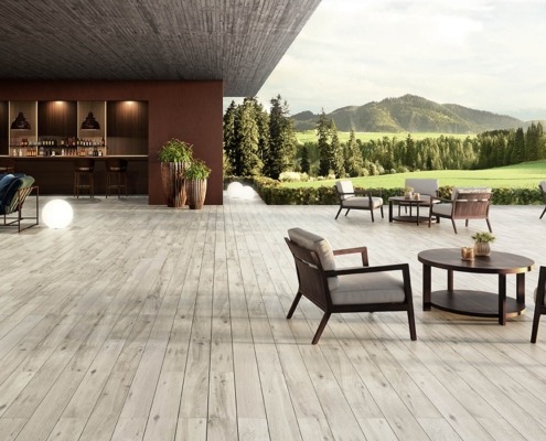 DECKiBOIS présente lames de terrasse en céramique DEX coloris ALMOND de chez GRAD