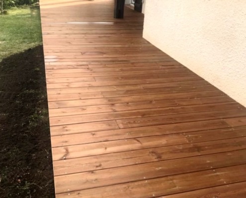 Habillage terrasse en pin du nord choix AB