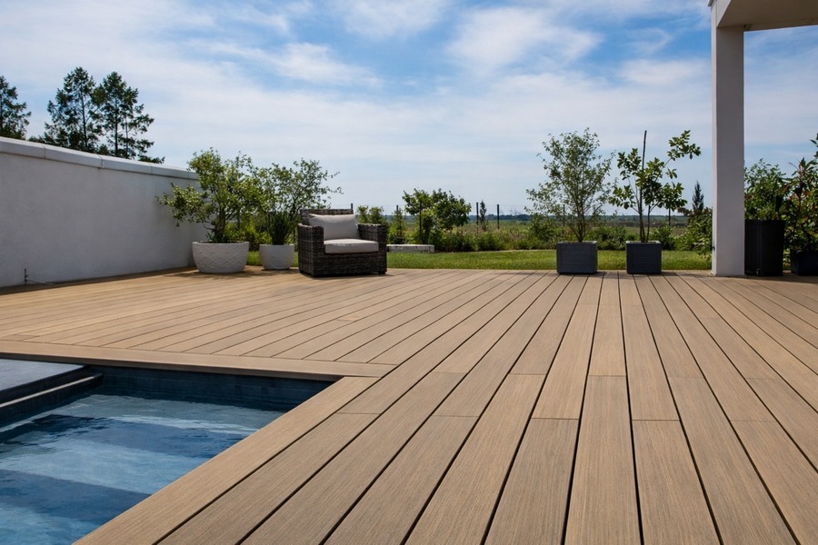 lames en composite Timbertech Edge coloris brun ocre DECKiBOIS lames en composite Timbertech Edge coloris brun ocre DECKiBOIS 01