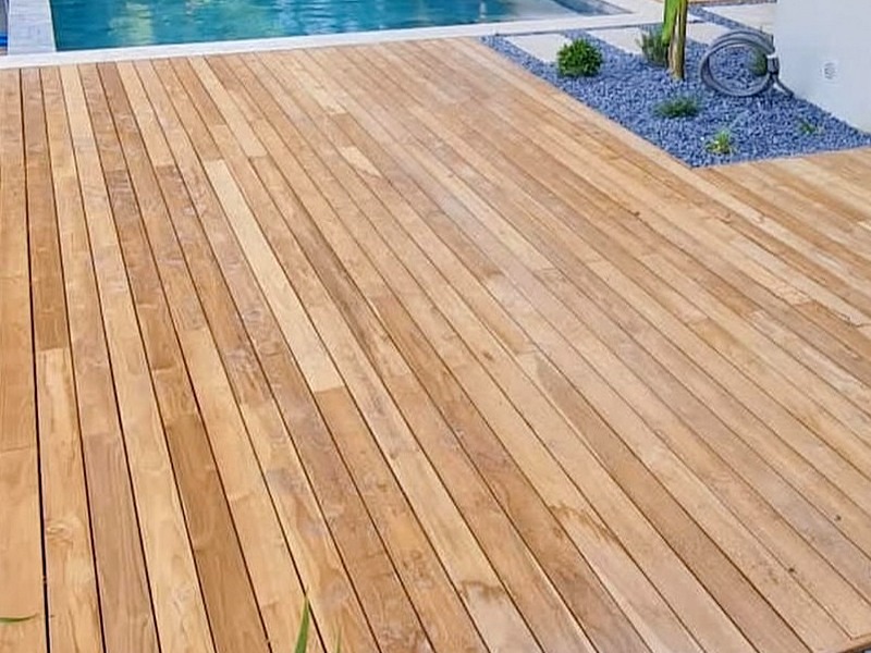 terrasse en teck avec le système de fixation grad Terrasse en teck avec le système de fixation GRAD
