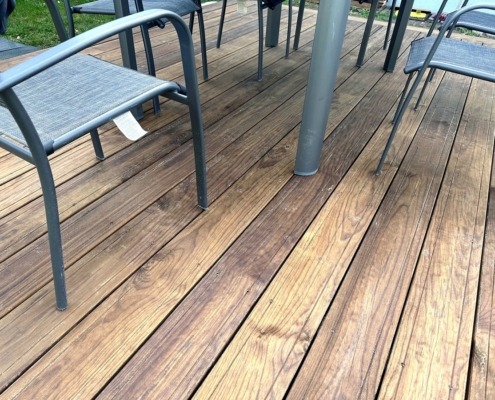 Terrasse en pin des landes sans nœuds