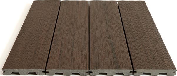 lames en composite Timbertech Edge coloris brun chocolat DECKiBOIS Vue lames en composite Timbertech Edge coloris brun chocolat DECKiBOIS