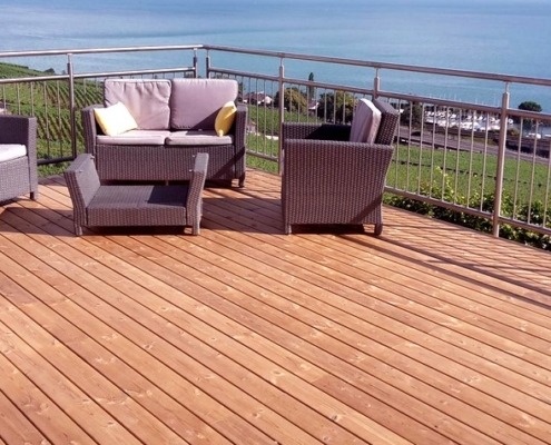 Terrasse en pin du nord choix US DECKiBOIS