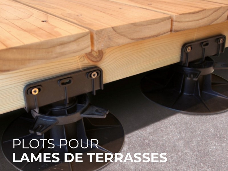 DECKiBOIS propose les plots pour Lames de Terrasse en Bois ou Composite DECKiBOIS propose les plots pour Lames de Terrasse en Bois ou Composite