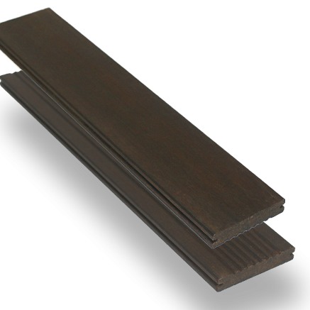 lame de terrasse en bambou coloris moka 1 face lisse et 1 face striée ( réversible) bois classe 4 DECKiBOIS